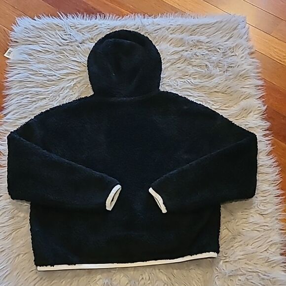 Nike women's fleece black and white cotton hooded‎ pullover size small - Picture 5 of 5